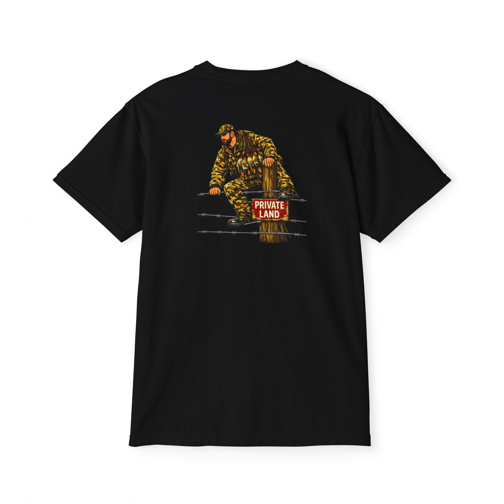 Private Land Pocket T-Shirt — Hunting Graphic Pocket Tee